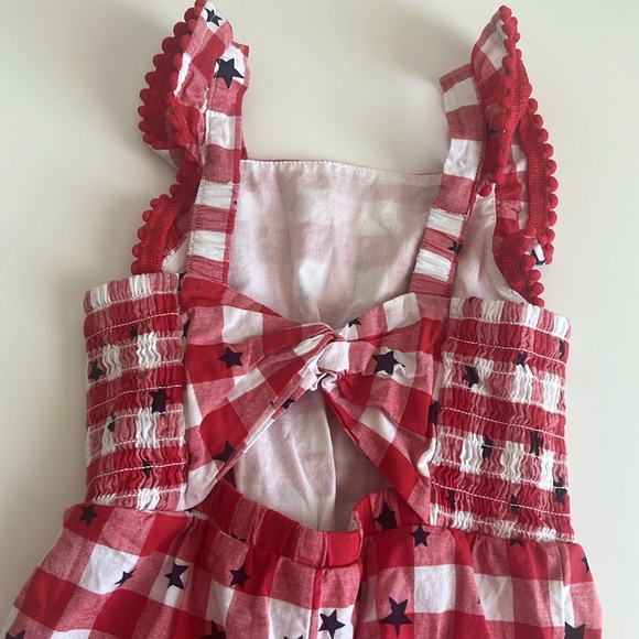 Toddler Girls' Gingham Star Romper -
Cat & Jack size 3T 4th of July - Picture 3 of 3